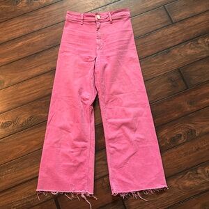Pink Zara Jeans size 6/28 - slim fit, high waisted, relaxed leg